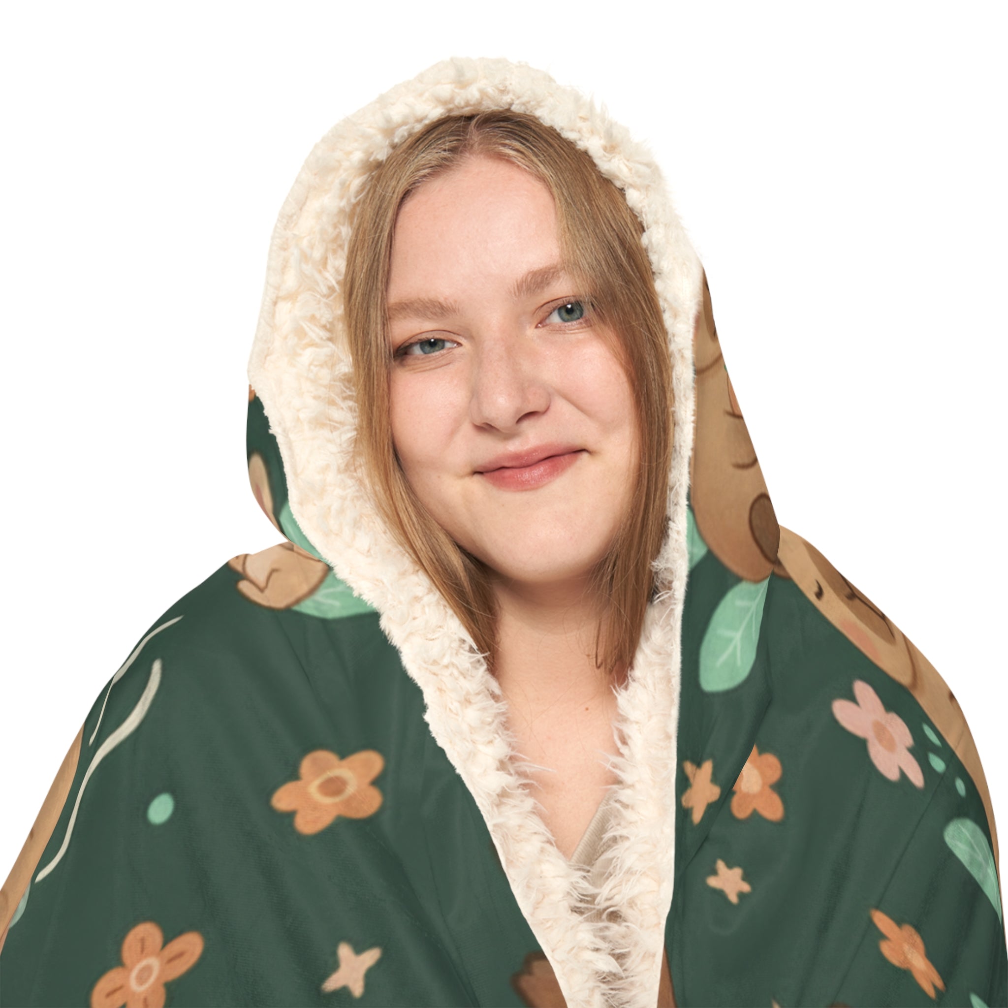 Bear Snuggle Blanket – Cozy Hooded Plush Throw with Cute Sleeping Bears